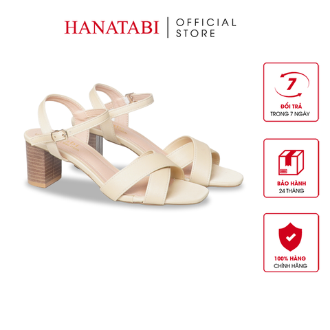 Giày Sandal Nữ Cao Gót 5cm_7cm Hanatabi Quai Chéo Mũi Vuông Hậu C Đế TA Bigsize(35-41) Mã HNSDG5F902