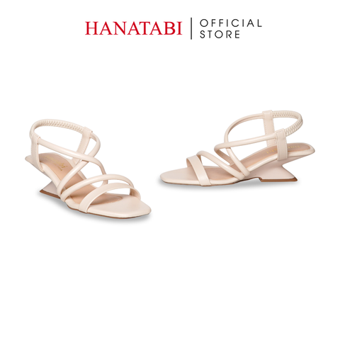 Giày Sandal Nữ Đế Xuồng Siêu Nhẹ 5cm Hanatabi Quai Ngang Hậu Thun Bigisze (35-41) Mã HNSDG5F1264