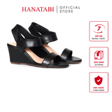 Giày Sandal Nữ Đế Xuồng TA Chống Trơn Cao 7cm Hanatabi Quai Ngang Hậu Xé Sau (35-39) Mã HNSDX7F1244
