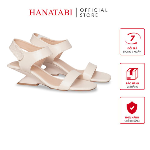 Giày Sandal Nữ Đế Xuồng Siêu Nhẹ 5cm Hanatabi Quai Ngang Hậu Xé Sau Bigsize (35-41) Mã HNSDG5F1196