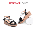 Giày Sandal Nữ Đế PU Siêu Nhẹ Cao 5cm Hanatabi Quai Ngang Hậu C (35-40) Mã HNSD5F1171