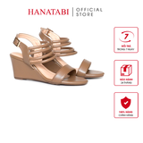 Giày Sandal Nữ Đế Xuồng TA Chống Trượt Cao 7cm Hanatabi Quai Ngang Hậu Thun (35-39) Mã HNSDX7F1239