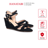 Giày Sandal Nữ Đế Xuồng TA Chống Trơn Trượt Cao 7cm Hanatabi Quai Chéo Hậu C (35-39) Mã HNSDX7F1212