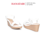 Giày Sandal Nữ Đế Xuồng Pu Nhẹ Cao 5cm Hanatabi Quai Chéo Mã HNSD5F1215