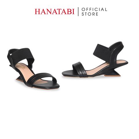 Giày Sandal Nữ Đế Xuồng Siêu Nhẹ 5cm Hanatabi Quai Ngang Hậu Thun Bigisze (35-41) Mã HNSDG5F1260
