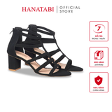 Giày Sandal Nữ Gót Cao 5cm_7cm Hanatabi Quai Đan Khóa Kéo Đế TA Bigsize (35-41) Mã HNSDG7F1063