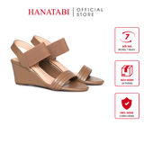 Giày Sandal Nữ Đế Xuồng TA Chống Trơn Trượt Cao 7cm Hanatabi Quai Ngang Hậu Thun (35-39) Mã HNSDX7F1238