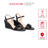 Giày Sandal Nữ Đế Xuồng TA Cao Cấp Cao 7cm Hanatabi Quai Ngang Hậu C (35-39) Mã HNSDX7F1211