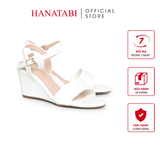 Giày Sandal Nữ Đế Xuồng TA Cao Cấp Cao 7cm Hanatabi Quai Ngang 1 Xếp Hậu C (35-39) Mã HNSDX7F1209