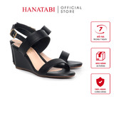 Giày Sandal Nữ Đế Xuồng Chống Trượt Cao 7cm Hanatabi Quai Ngang Hậu Khóa Sau (35-39) Mã HNSDX7F1198