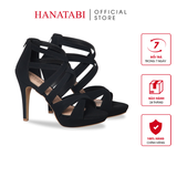 Giày Sandal Nữ Gót Cao 11cm Hanatabi Quai Chéo Khóa Kéo Đế TA Bigsize (34-41) Mã HNSDG11F1109