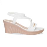 Giày Sandal Nữ Đế Xuồng PU Siêu Nhẹ Cao 7cm Hanatabi Quai Chéo Hậu Thun (35-39) Mã HNSDX7F1241