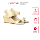 Giày Sandal Nữ Đế Xuồng TA Chống Trơn Cao 7cm Hanatabi Quai Ngang Hậu Xé Sau (35-39) Mã HNSDX7F1244