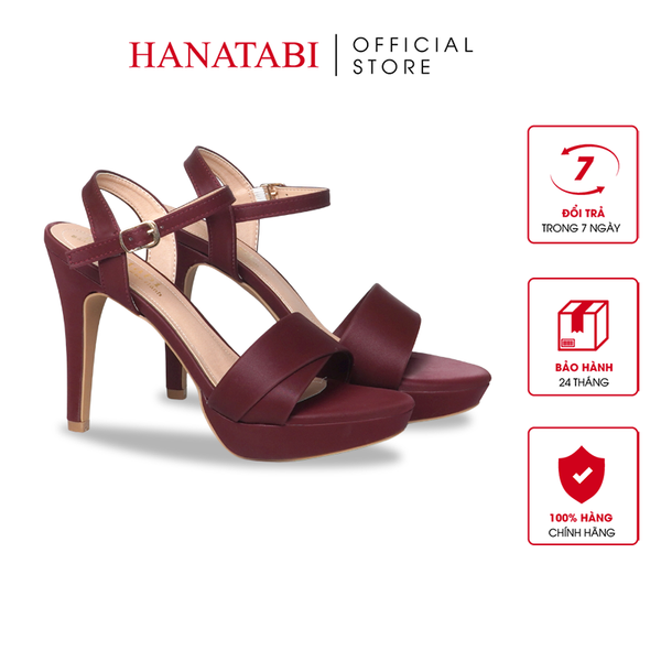 Giày Sandal Nữ Cao Gót 11cm Hanatabi Quai Bảng 1 Xếp Hậu C Đế TA Bigsize (34-41) Mã HNSDG11F933