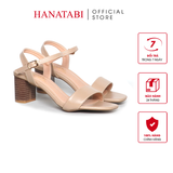 Giày Sandal Nữ Cao Gót 5cm_7cm Hanatabi Quai Ngang Mũi Vuông HậuC ĐếTA Bigsize (35-41)Mã HNSDG5F1033