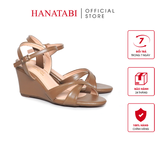 Giày Sandal Nữ Đế Xuồng TA Chống Trơn Trượt Cao 7cm Hanatabi Quai Chéo Hậu C (35-39) Mã HNSDX7F1212