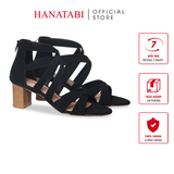 Giày Sandal Nữ Cao Gót 5cm_7cm Hanatabi QuaiĐan Khóa Kéo ĐếTA Cao Cấp Bigsize (35-41) Mã HNSDK7F1034