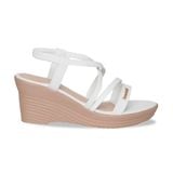 Giày Sandal Nữ Đế Xuồng PU Siêu Nhẹ Cao 7cm Hanatabi Quai Chéo Hậu Thun (35-39) Mã HNSDX7F1240