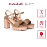 Giày Sandal Nữ Đế PU Siêu Nhẹ Cao 9cm Hanatabi Quai Ngang 2 Xếp Hậu C (35-39) Mã HNSDG9F1249