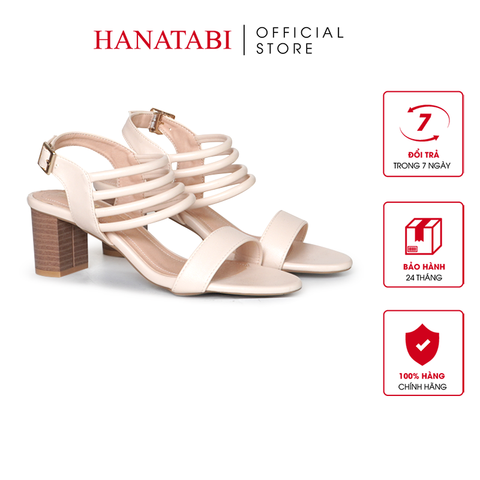 Giày Sandal Nữ Cao Gót 5cm_7cm Hanatabi Quai Ngang Hậu Khóa Sau Đế TA Bigsize (35-41) Mã HNSDG5F1235