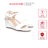 Giày Sandal Nữ Đế Xuồng TA Cao Cấp Cao 7cm Hanatabi Quai Ngang 2 Xếp Hậu C (35-39) Mã HNSDX7F1210