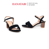 Giày Sandal Nữ Cao Gót 5cm_ 7cm Hanatabi Quai 2 Xếp Mũi Vuông Hậu C Đế TA Bigsize (35-41) Mã HNSDG7F1075