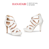 Giày Sandal Nữ Gót Cao 11cm Hanatabi Quai Chéo Khóa Kéo Đế TA Bigsize (34-41) Mã HNSDG11F1109