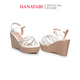 Giày Sandal Nữ Đế PU Siêu Nhẹ Cao 9cm Hanatabi Quai Ngang Hậu C (35-39) Mã HNSD9F1185