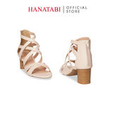 Giày Sandal Nữ Cao Gót 5cm_7cm Hanatabi QuaiĐan Khóa Kéo ĐếTA Cao Cấp Bigsize (35-41) Mã HNSDK7F1034