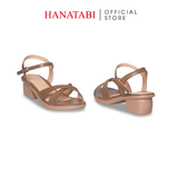 Giày Sandal Nữ Đế PU Siêu Nhẹ Cao 5cm Hanatabi Quai Chéo Hậu C (35-42) Mã HNSDG5F1269