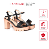 Giày Sandal Nữ Đế PU Siêu Nhẹ Cao 9cm Hanatabi Quai Ngang Hậu C (35-39) Mã HNSDG9F1248