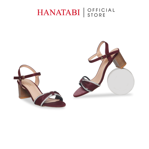 Giày Sandal Nữ Cao Gót 5cm_7cm Hanatabi Quai Ngang Hậu C Đế TA Cao Cấp Bigsize (35-41) Mã HNSDG5F878