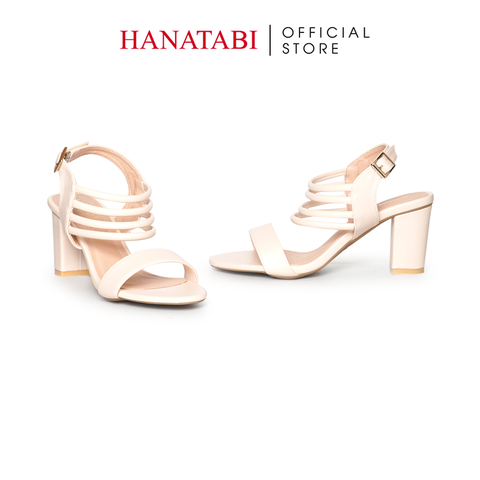 Giày Sandal Nữ Cao Gót 7cm Hanatabi Quai Ngang Hậu Khóa Sau Đế TA Bigsize (35-41) Mã HNSDG7F1236