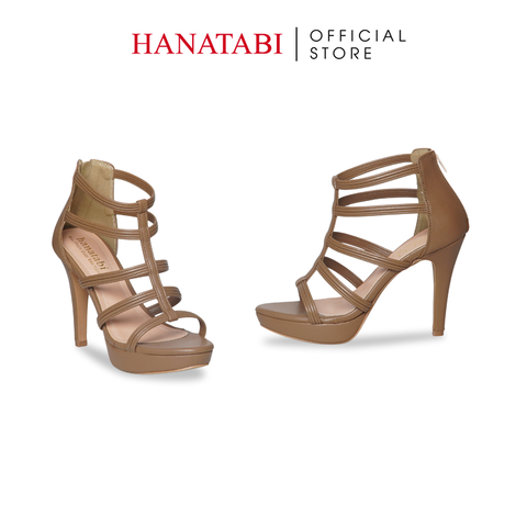 Giày Sandal Nữ Gót Cao 11cm Hanatabi Quai Đan Khóa Kéo Đế TA Cao Cấp Bigsize (35-41) Mã HNSDG11F1106