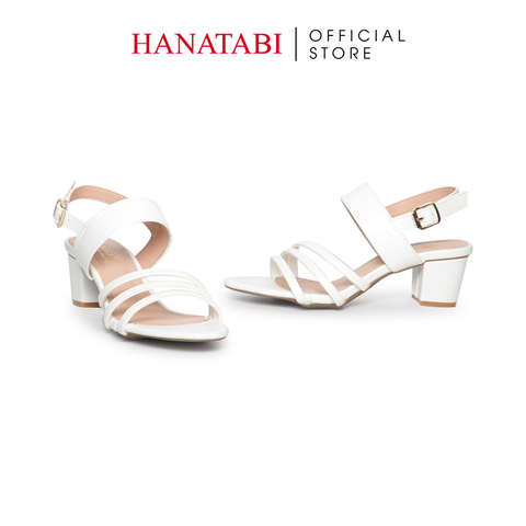 Giày Sandal Nữ Cao Gót 5cm Hanatabi Quai Chéo Hậu Khóa Sau Đế TA Bigsize (35-41) Mã HNSDG5F1193