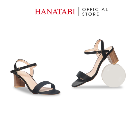 Giày Sandal Nữ Cao Gót 5cm_7cm Hanatabi Quai Ngang Mũi Vuông HậuC Đế TA Bigsize(35-41) Mã HNSDG5F897