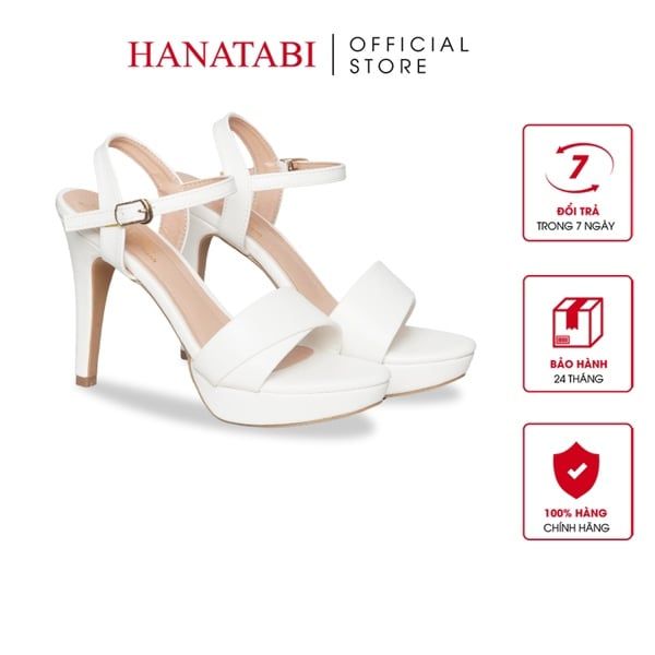 Giày Sandal Nữ Cao Gót 11cm Hanatabi Quai Bảng Ngang 1 Xếp HậuC Đế TA Bigsize (34-41) Mã HNSDG11F813
