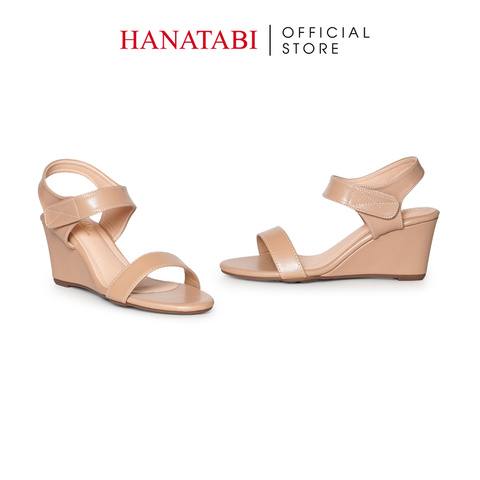 Giày Sandal Nữ Đế Xuồng TA Chống Trơn Cao 7cm Hanatabi Quai Ngang Hậu Xé Trước (35-39)Mã HNSDX7F1245