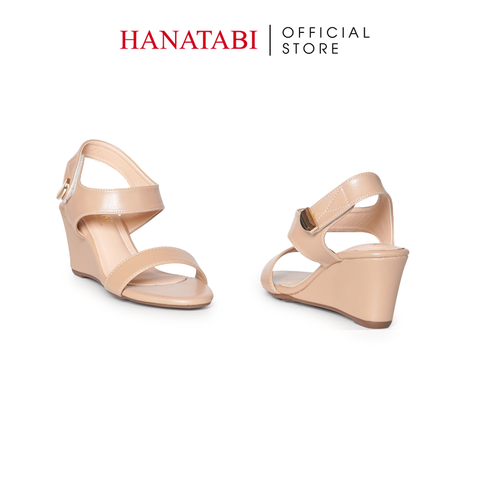 Giày Sandal Nữ Đế Xuồng TA Cao 7cm Hanatabi Quai Ngang Hậu Xé Sau Có Khóa (35-39) Mã HNSDX7F1251