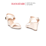 Giày Sandal Nữ Đế Xuồng TA Cao 7cm Hanatabi Quai Ngang Hậu Trước Có Khóa (35-39) Mã HNSDX7F1252