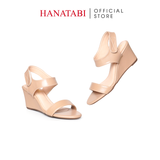 Giày Sandal Nữ Đế Xuồng TA Chống Trơn Cao 7cm Hanatabi Quai Ngang Hậu Xé Sau (35-39) Mã HNSDX7F1244