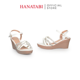 Giày Sandal Nữ Đế PU Siêu Nhẹ Cao 7cm Hanatabi Quai Ngang Hậu C (35-39) Mã HNSD7F1184