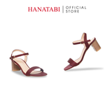 Giày Sandal Nữ Cao Gót 5cm_7cm Hanatabi Quai Ngang Mũi Vuông HậuC Đế TA Bigsize(35-41) Mã HNSDG5F897