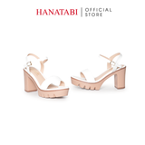 Giày Sandal Nữ Đế PU Siêu Nhẹ Cao 9cm Hanatabi Quai Ngang Hậu C (35-39) Mã HNSDG9F1248