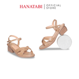 Giày Sandal Nữ Đế PU Siêu Nhẹ Cao 5cm Hanatabi Quai Chéo Hậu C (35-42) Mã HNSDG5F1269