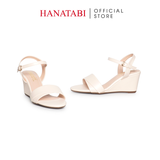 Giày Sandal Nữ Đế Xuồng TA Cao Cấp Cao 7cm Hanatabi Quai Ngang 1 Xếp Hậu C (35-39) Mã HNSDX7F1209