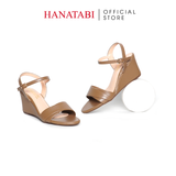 Giày Sandal Nữ Đế Xuồng TA Cao Cấp Cao 7cm Hanatabi Quai Ngang 2 Xếp Hậu C (35-39) Mã HNSDX7F1210