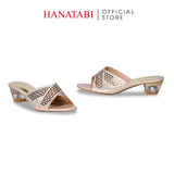 dép nữ cao gót mica 3cm Hanatabi quai ngang đính đá đế TA cao cấp bigsize (35-41) mã HNDE3F1094