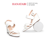 Giày Sandal Nữ Đế Xuồng TA Chống Trơn Trượt Cao 7cm Hanatabi Quai Chéo Hậu Khóa Sau (35-39) Mã HNSDX7F1199