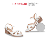 Giày Sandal Nữ Đế PU Siêu Nhẹ Cao 5cm Hanatabi Quai Chéo Hậu C (35-42) Mã HNSDG5F1269